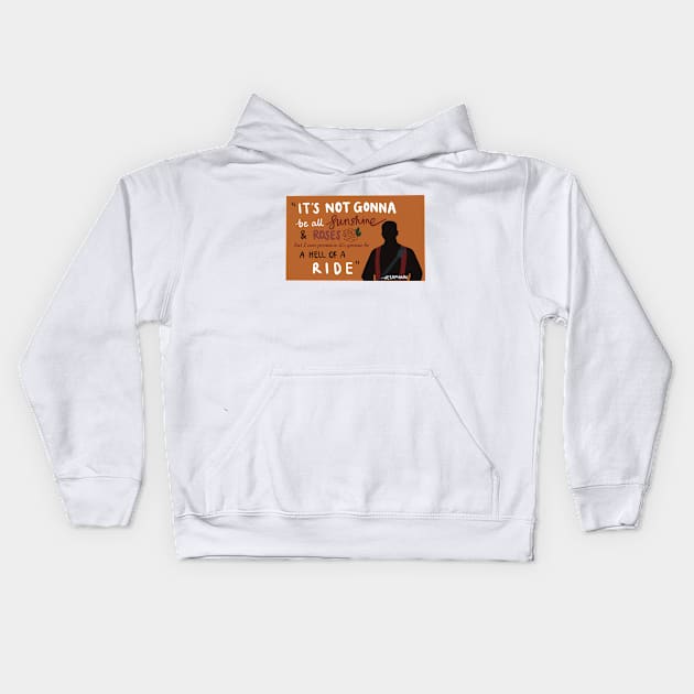 "Hell of a ride" Quote Kids Hoodie by Meet Us At Molly's